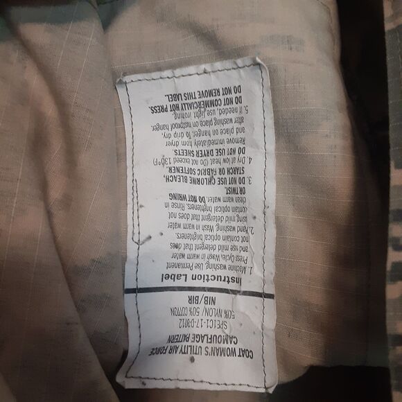 Official Air Force Utility Coat Digitized Tiger Camo Women's Size 6L - Picture 6 of 9